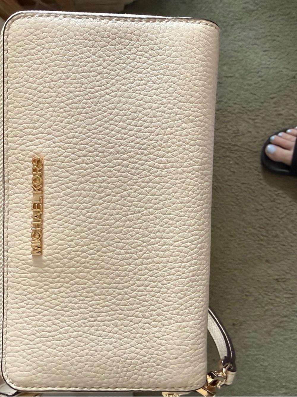 Michael Kors Ivory Pebbled Leather Hobo Shoulder Bag - Picture 7 of 9